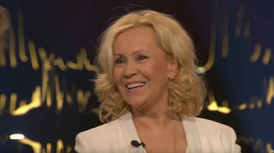 Agnetha Fältskog som gjest på «Skavlan» i 2013.