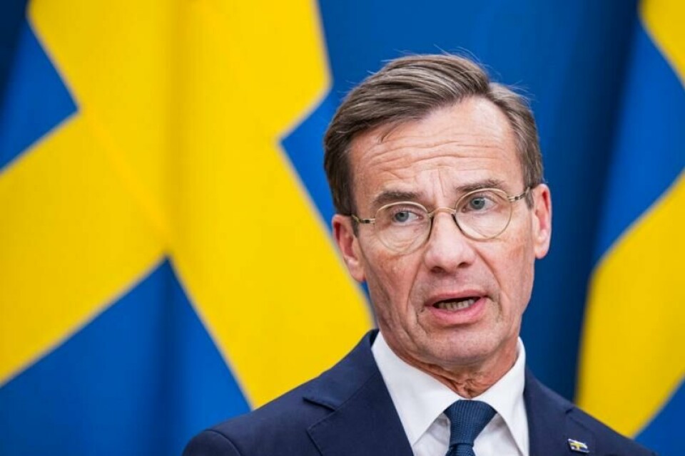 Sveriges statsminister Ulf Kristersson understreker at Kina ikke er anklaget for noe.