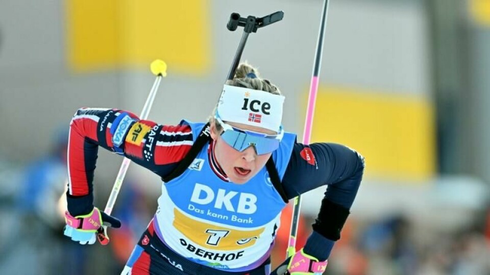 Ingrid Landmark Tandrevold ble beste norske med 16.-plass på jaktstarten i Anterselva.