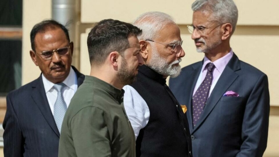 Indias statsminister Narendra Modi og Ukrainas statsminister Volodymyr Zelenskyj i Kyiv. Foto: REUTERS/Gleb Garanich/File Photo Indias statsminister Narendra Modi og Ukrainas statsminister Volodymyr Zelenskyj i Kyiv. Foto: REUTERS/Gleb Garanich/File Photo