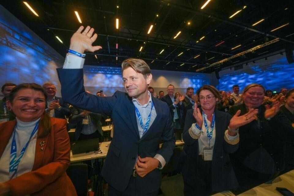Peter Frølich kort tid etter at seieren var i boks.