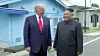 President Donald Trump møtte Nord-Koreas leder Kim Jong-un i den demilitariserte sonen (DMZ) mellom Nord- og Sør-Korea søndag 30. juni 2019. Møtet ble historisk da Trump ble den første sittende amerikanske presiden som har vært i Nord-Korea. Foto: U.S. Network Pool/via REUTERS