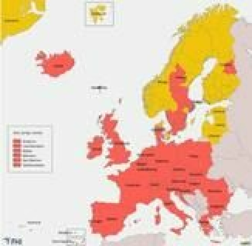 Områder som er omfattet av karantene ved innreise til Norge fra 12. september 2020. Regjeringens råd er å unngå alle ikke-nødvendige reiser til utlandet. Illustrasjon: Folkehelseinstituttet. Områder som er omfattet av karantene ved innreise til Norge fra 12. september 2020. Regjeringens råd er å unngå alle ikke-nødvendige reiser til utlandet. Illustrasjon: Folkehelseinstituttet. Foto: FHI