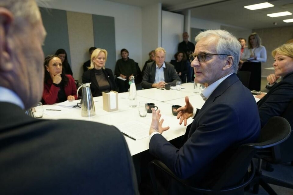 Flyktninghjelpen inviterer statsminister Jonas Gahr Støre, utviklingsminister Anne Beathe Tvinnereim og humanitære organisasjoner som jobber på Gazastripen til et møte om situasjonen og Norges rolle i Flyktninghjelpens lokaler i Oslo. Flyktninghjelpen inviterer statsminister Jonas Gahr Støre, utviklingsminister Anne Beathe Tvinnereim og humanitære organisasjoner som jobber på Gazastripen til et møte om situasjonen og Norges rolle i Flyktninghjelpens lokaler i Oslo. Foto: Lise Åserud / NTB