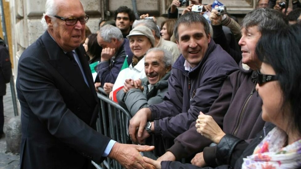 Viktor Emanuel fotografert i 2011, i forbindelse med 150-årsmarkering av Italias samling, som gjorde huset Savoia til landets kongefamilie. Foto: Roberto Monaldo / LaPresse / AP / NTB