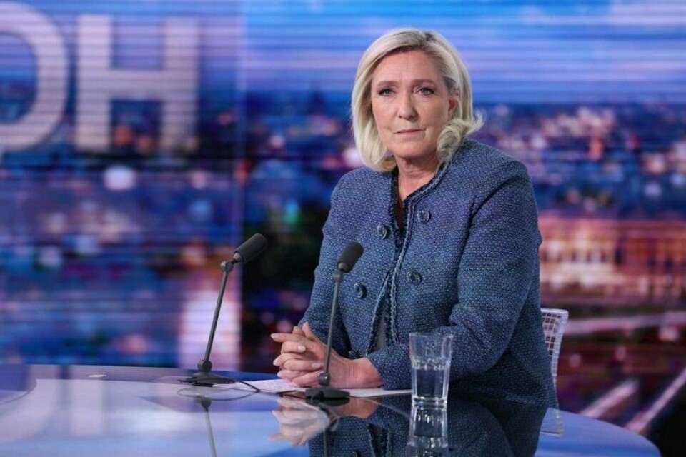 Marine Le Pen ble intervjuet på den franske TV-kanalen TF1 mandag.
