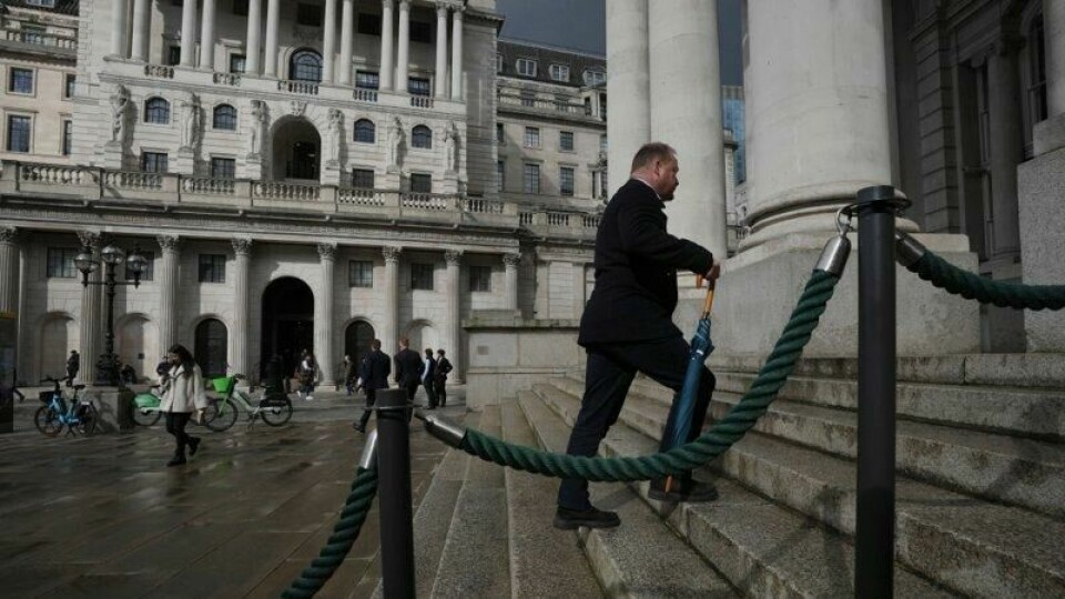 Bank of England i Londons finansdistrikt.