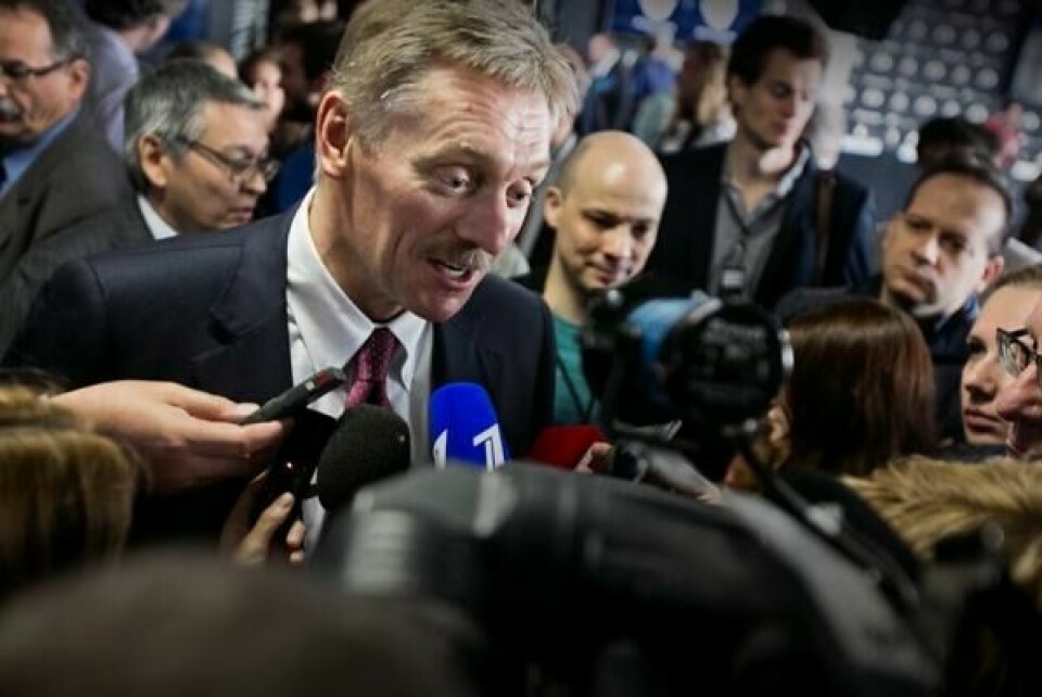 Så å si all kontakt mellom Washington og USA er nå frosset, hevder president Vladimir Putins talsmann Dmitrij Peskov. Foto: Pontus Höök / NTB scanpix