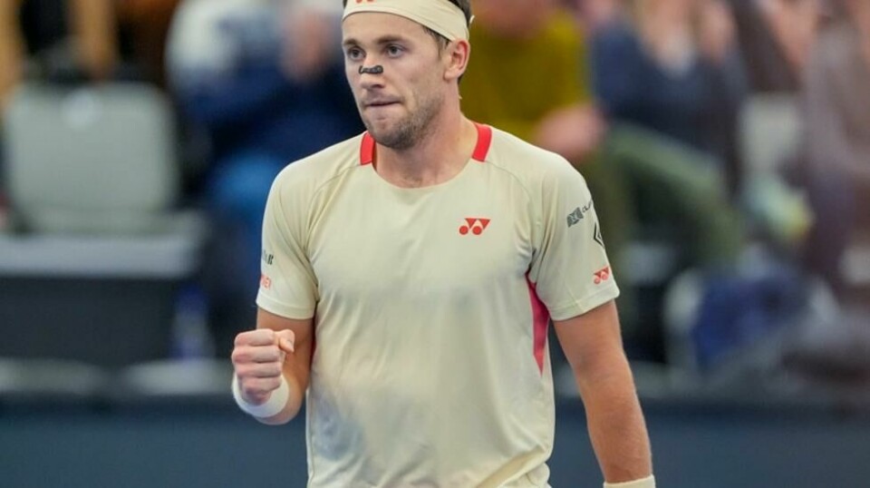 Casper Ruud er videre til semifinale i UTS i Mexico. Her er Ruud avbildet under en Davis Cup-kvalifiseringskamp i Norge januar.