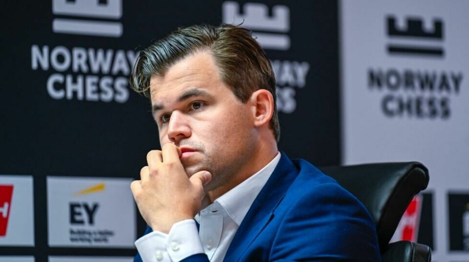 Magnus Carlsen er i aksjon i Norway Chess. Foto: Carina Johansen / NTB