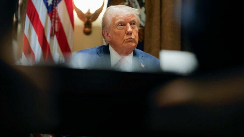 President Donald Trump under regjeringsmøtet onsdag.
