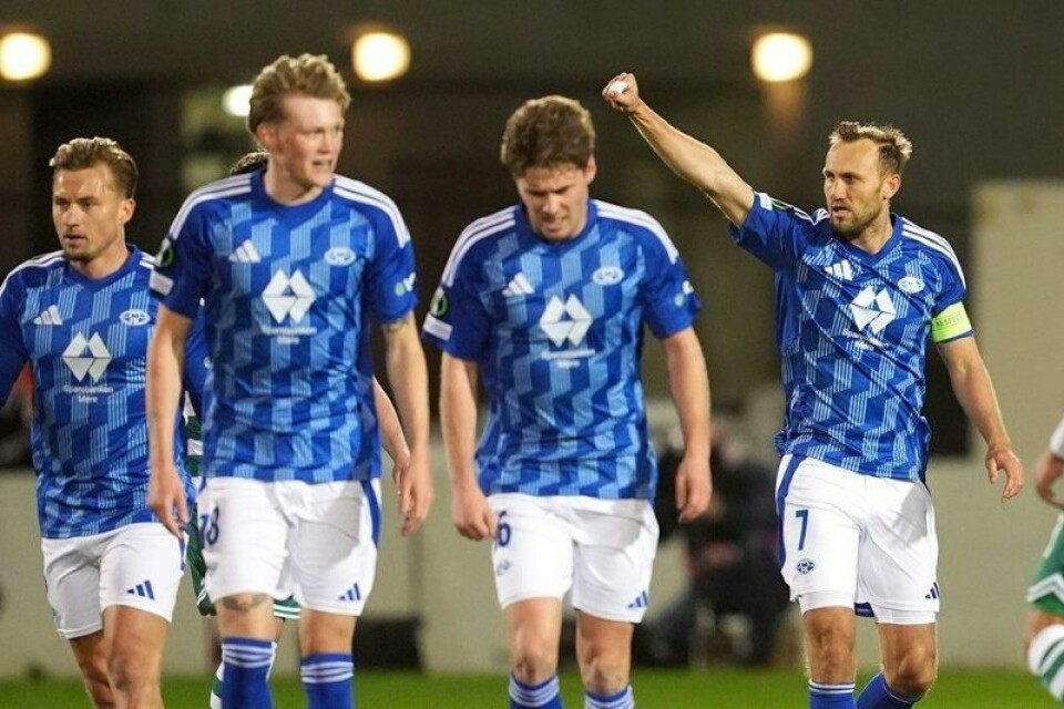 Magnus Wolff Eikrem scoret for Molde borte mot Shamrock Rovers.