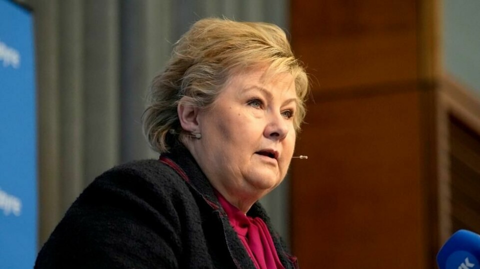Høyre-leder Erna Solberg.