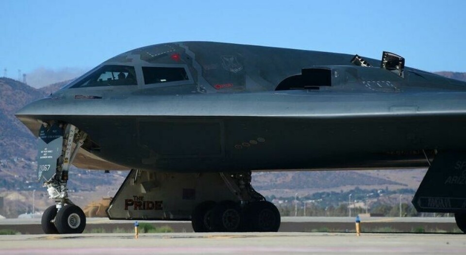 En B-2 Stealth Bomber. USA har tidligere gjennomførte flere B-2-bombeangrep mot våpenlagringsanlegg i områder i Jemen kontrollert av de Iran-støttede Huthi-opprørerne, ifølge det amerikanske militær- og forsvarsdepartementet. (Foto: Frederic J. BROWN / AFP)