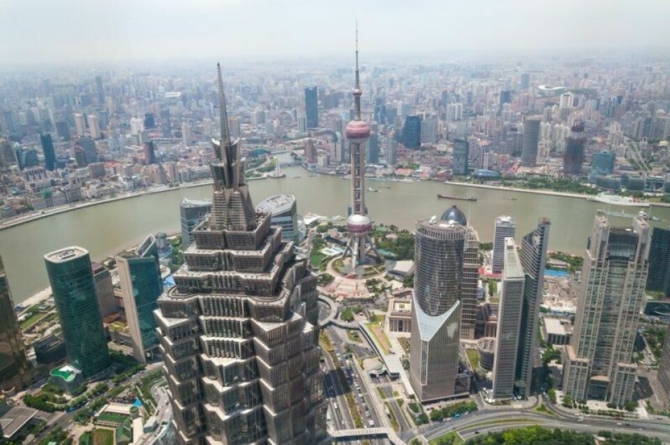 Hotellet Grand Hyatt Shanghai holder til i Jin Mao Tower – en av Kinas høyeste bygninger. Her er Jin Mao Tower i forgrunnen. Hotellet Grand Hyatt Shanghai holder til i Jin Mao Tower – en av Kinas høyeste bygninger. Her er Jin Mao Tower i forgrunnen. Foto: Joshua Davenport / Shutterstock / NTB