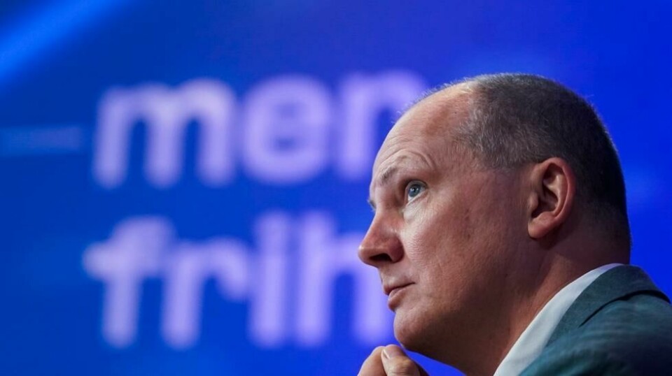 Tidligere Frp-nestleder og samferdselsminister Ketil Solvik-Olsen er styremedlem i den nye organisasjonen «Fellesaksjonen for verdiskaping og privat norsk eierskap». Her er han fotografert under Fremskrittspartiets landsmøte i 2023. Foto: Terje Pedersen / NTB