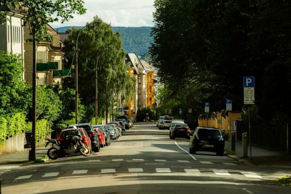 Tre bydeler på vestkanten – Vestre Aker, Frogner og Nordre Aker – står alene for 55 prosent av skatteinntektene i år. Her ser vi Gabels gate på Frogner i Oslo.