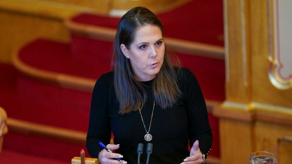 Lene Westgaard-Halle (H) under en spørretime på Stortinget.
