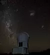 SkyMapper-teleskopet ved Siding Spring-observatoriet i New South Wales, Australia. Foto: Bill Roberts, via skymapper.anu.edu.au.