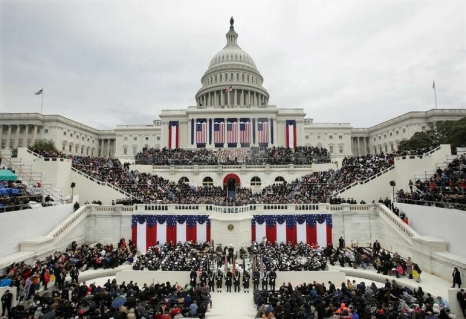 Slik så det ut da Donald Trump ble innsatt som USAs 45. president.