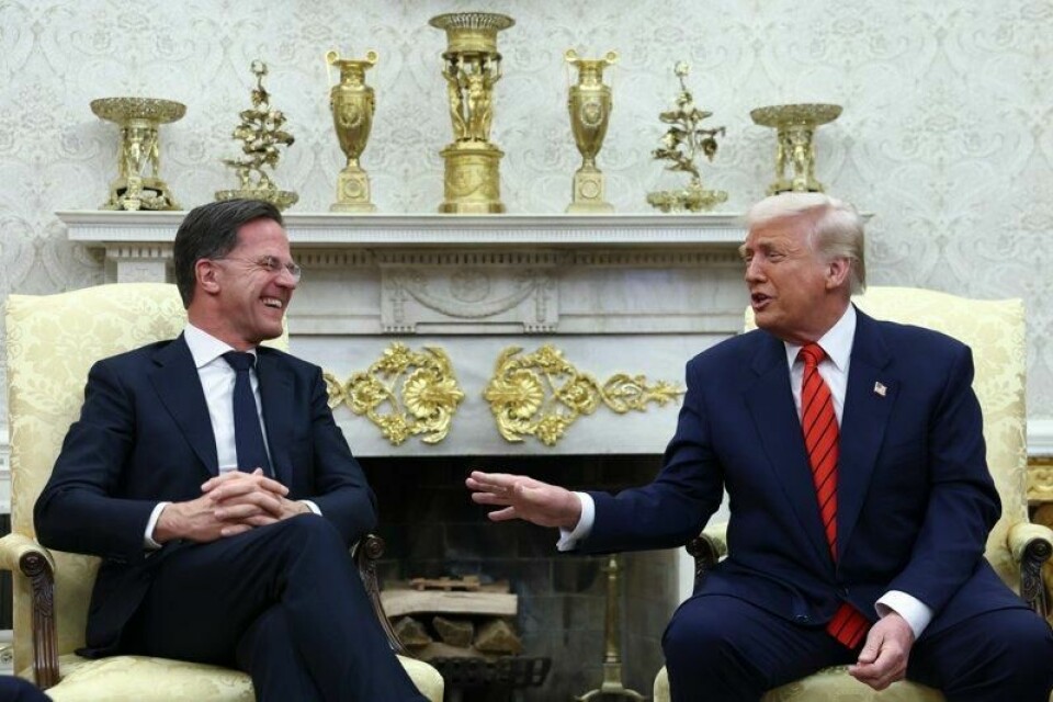 Nato-sjef Mark Rutte har fått kritikk for at han ikke gikk i rette med Donald Trumps Grønland-utspill da de to møttes i midten av mars. Fra Nato-hold heter det at Rutte gjorde jobben sin, nemlig å sikre en god relasjon til USA. Nato-sjef Mark Rutte har fått kritikk for at han ikke gikk i rette med Donald Trumps Grønland-utspill da de to møttes i midten av mars. Fra Nato-hold heter det at Rutte gjorde jobben sin, nemlig å sikre en god relasjon til USA. Foto: AP / NTB