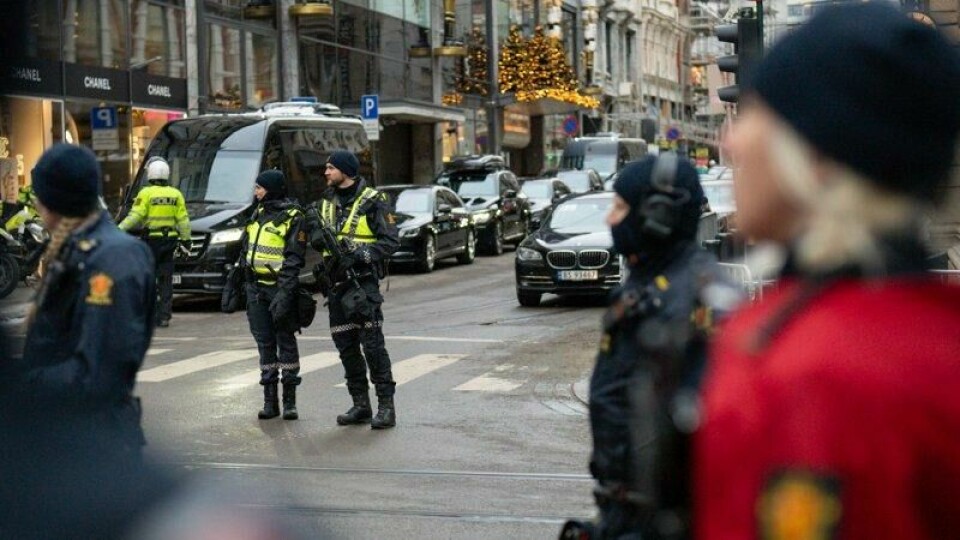 Sånn så det ut forrige gang Volodymyr Zelenskyj besøkte Oslo i 2023.