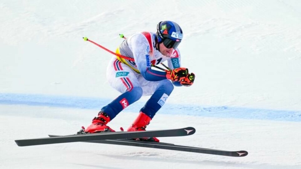 Adrian Smiseth Sejersted i utfor menn under alpint-VM 2025 i Saalbach-Hinterglemm.