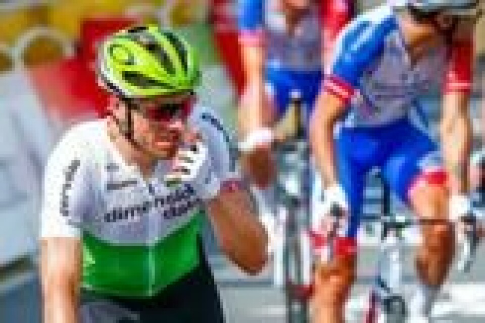 Edvald Boasson Hagen etter målgang på fjerde etappe i Tour de France. Edvald Boasson Hagen etter målgang på fjerde etappe i Tour de France. Foto: Heiko Junge / NTB scanpix