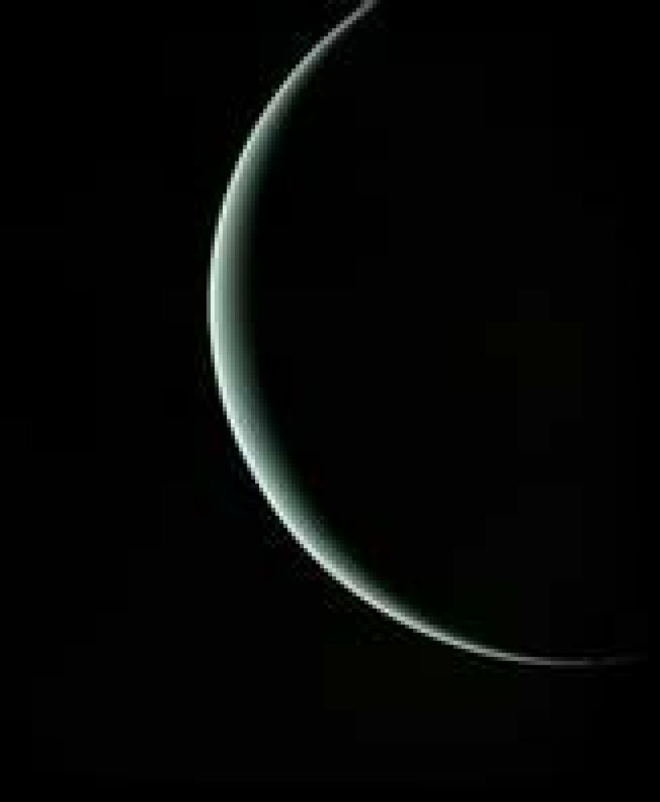 Voyager 2s siste bilde av Uranus, den sjuende planeten fra solen, 25. januar 1986. Voyager 2s siste bilde av Uranus, den sjuende planeten fra solen, 25. januar 1986.