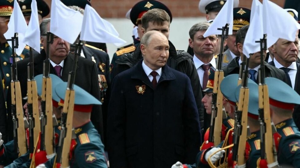 Russlands president Vladimir Putin under en seremoni i Moskva 9. mai i år.