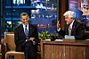Dåverande president Barack Obama var gjest på The Tonight Show med Jay Leno i oktober i 2012. Foto: Foto: Det kvite hus/Pete Souza