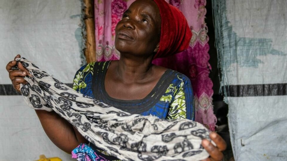 51 år gamle Nelly Shukuru slet med selvmordstanker etter tre år som fordrevet fra konflikten i Øst-Kongo. Foto: Moses Sawasawa / AP / NTB