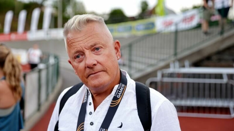 Bergen 20240522. Trener Gjert Ingebrigtsen under friidrettsstevnet Trond Mohn Games på Fana stadion i Bergen. / NTB