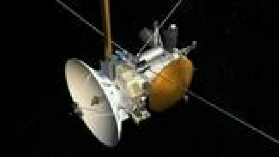 Cassini-sonden ble skutt opp i 1997 sammen med ESAs Huygens-sonde til Titan, og var den første romsonden til å gå i bane omkring Saturn. Illustrasjon: Nasa Cassini-sonden ble skutt opp i 1997 sammen med ESAs Huygens-sonde til Titan, og var den første romsonden til å gå i bane omkring Saturn. Illustrasjon: Nasa
