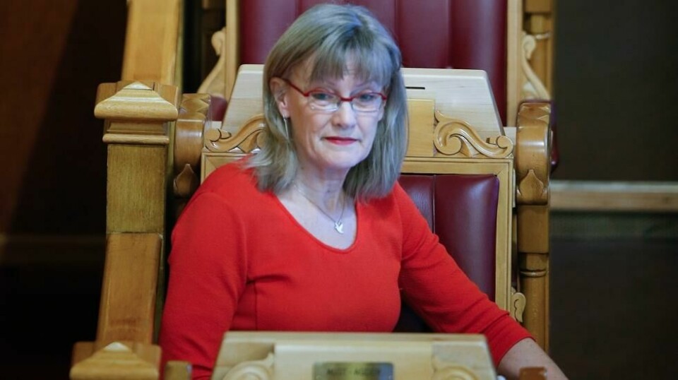 Karin Andersen i stortingssalen.