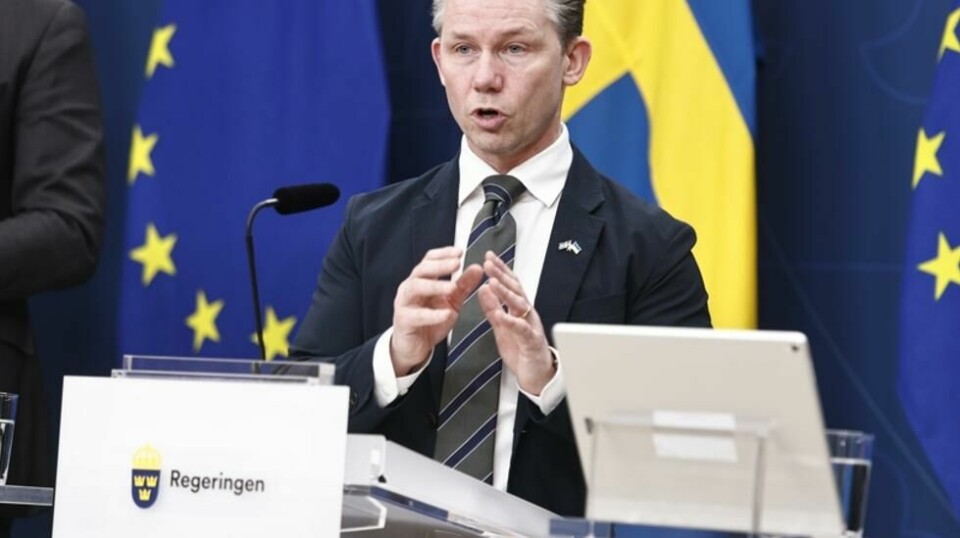 Sveriges forsvarsminister Pål Jonson har kunngjort en ny støttepakke til Ukraina.