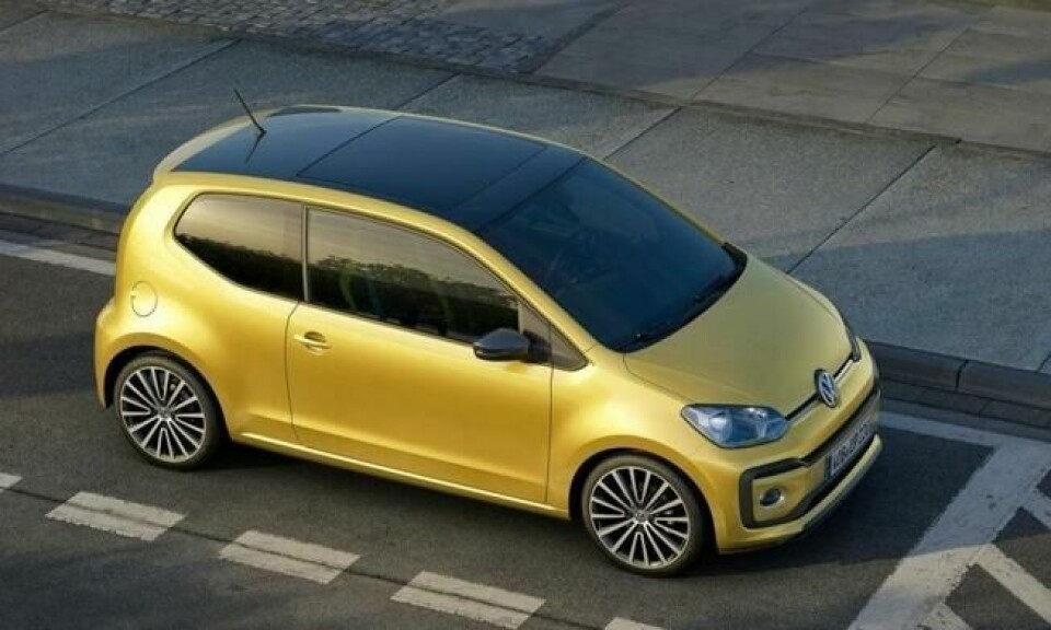 up! har vært en salgssuksess for Volkswagen, her er den i tredørs-utgave. up! har vært en salgssuksess for Volkswagen, her er den i tredørs-utgave.