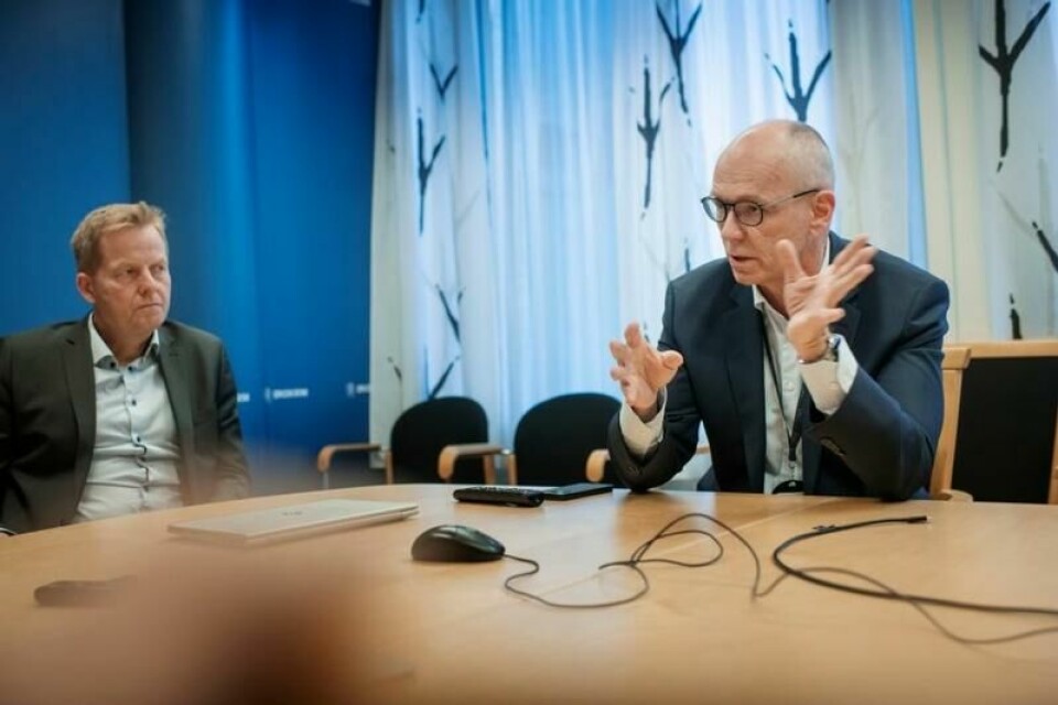Økokrimsjef Pål Lønseth (t.v.), og førstestatsadvokat Petter Nordeng, sjef juridisk avdeling i Økokrim har satt sammen en gruppe med advokater, etterforskerer og revisorer som skal avsløre skattesvindlere. Økokrimsjef Pål Lønseth (t.v.), og førstestatsadvokat Petter Nordeng, sjef juridisk avdeling i Økokrim har satt sammen en gruppe med advokater, etterforskerer og revisorer som skal avsløre skattesvindlere. Foto: Eivind Yggeseth