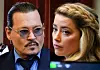 Johnny Depp og Amber Heard, avbildet fra den seks uker lange rettssaken i 2022. Depp fikk medhold av juryen og gikk seirende ut Foto: Steve Helber / AP