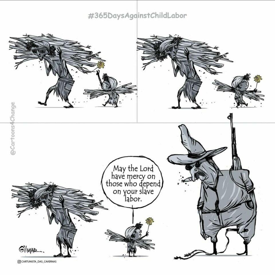 Dette er blant karikaturtegningene som vil bli hengt opp på restene av berlinmuren når coronarestriksjonene i Tyskland lettes såpass at det er mulig. Dette er blant karikaturtegningene som vil bli hengt opp på restene av berlinmuren når coronarestriksjonene i Tyskland lettes såpass at det er mulig. Foto: Gilmar/Cartoons4Change