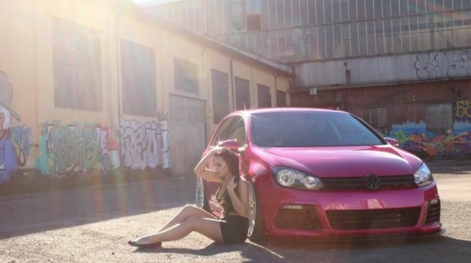 VW Golf er Norges mest solgte bil og et vanlig syn i trafikken. Men akkurat Golfen til Malene er helt unik. Alle foto: Privat
