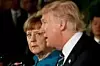 Tysklands forbundskansler Angela Merkel og USAs president Donald Trump under et møte i Det hvite hus i mars 2017. Foto: Jonathan Ernst / Reuters