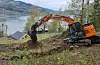 Gravingen er i gang. Foto: Elise Kjørstad