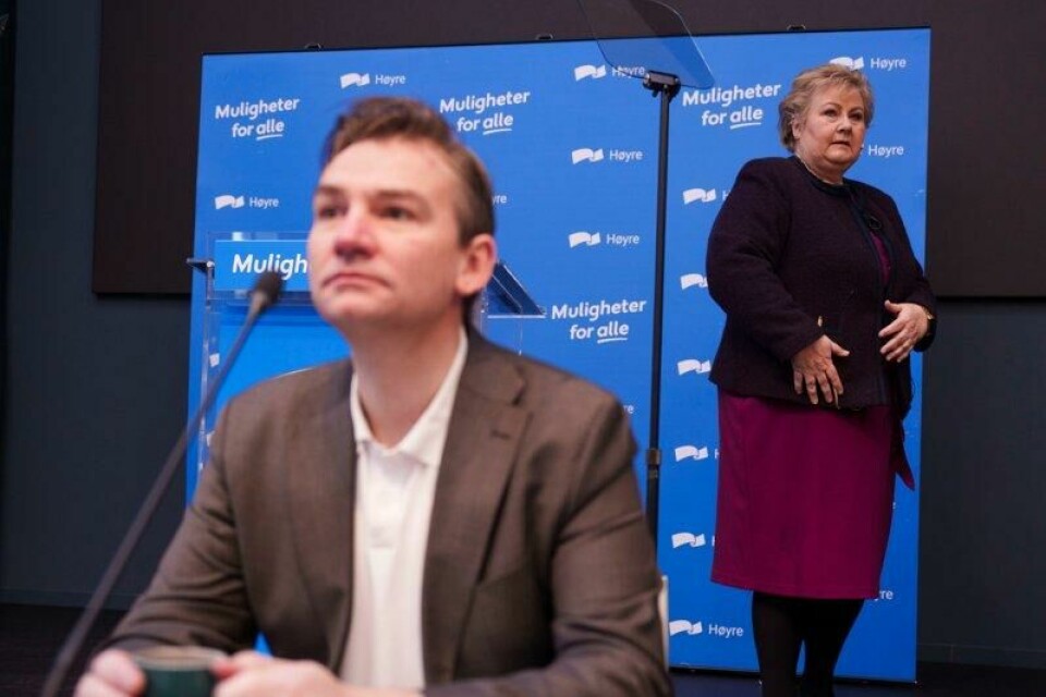 Høyre-leder Erna Solberg og nestleder Henrik Asheim mener det trengs tydeligere styring for å få ungdom til å velge utdannelser det er behov for.
