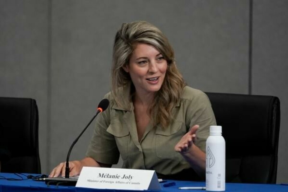 Canadas utenriksminister Melanie Joly, her på et møte I USA tidligere denne måneden. Foto: Jae C. Hong / AP / NTB