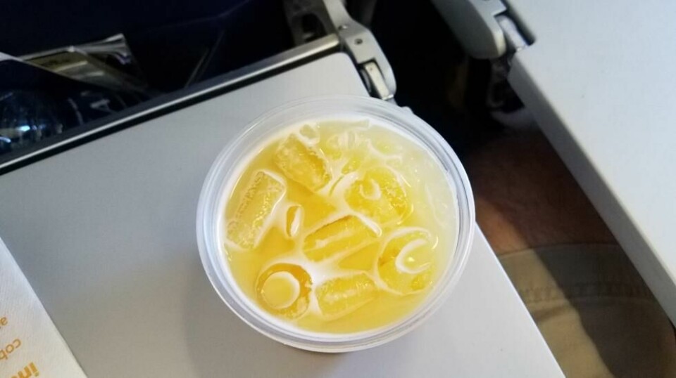 Flyvert avviser påstanden om at man skal unngå isbiter om bord på fly.