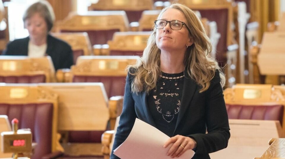 ANNIKEN HAUGLIE: Har arbeids- og sosialminister Anniken Hauglie (H) en plan om å punktere Ap's og SVs valgkamp mot sosial dumping i norsk arbeidsliv?