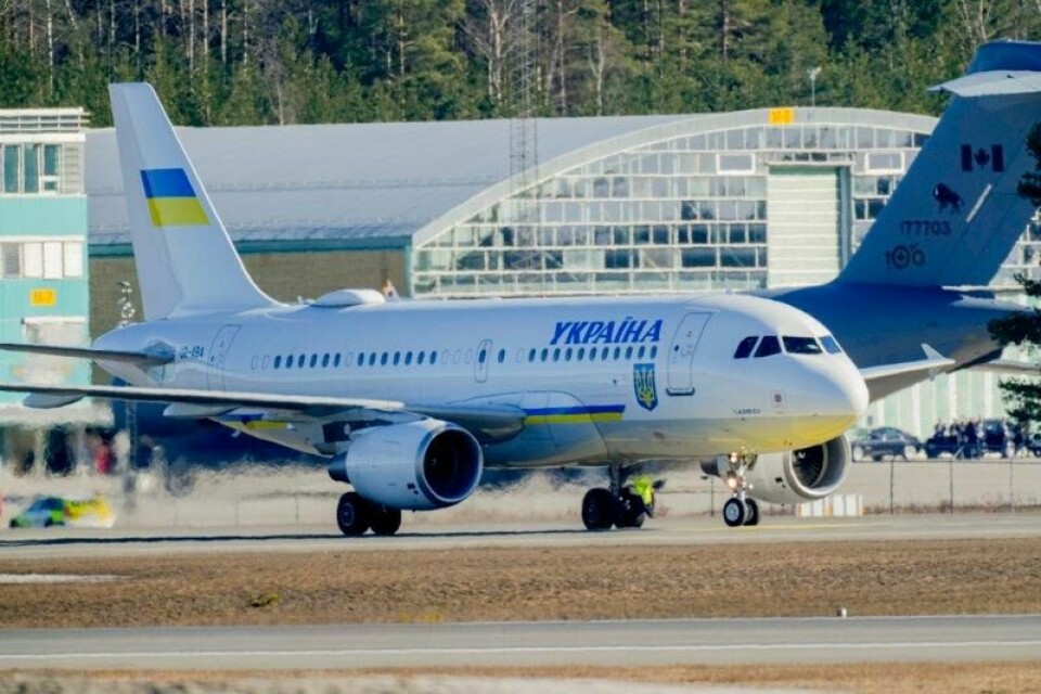 Zelenskyjs fly landet på Gardermoen torsdag formiddag.