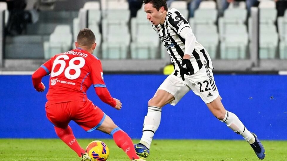Federico Chiesa er klar for Liverpool. Foto: Fabio Ferrari / LaPresse via AP / NTB.