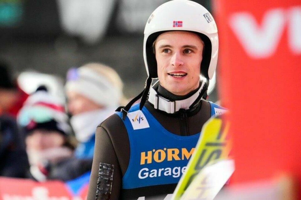 Fredrik Villumstad under lørdagens renn i Vikersund.